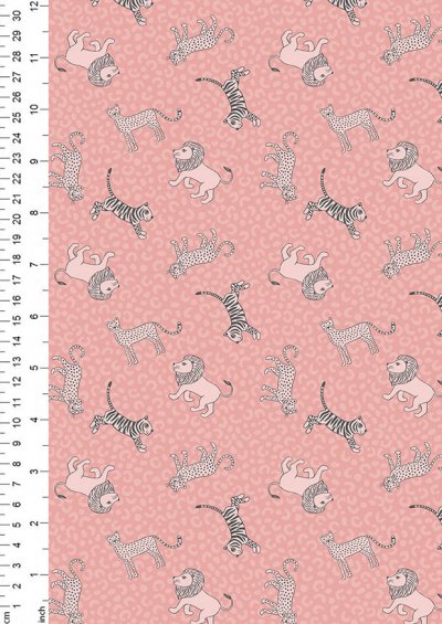 Lewis & Irene - Panthera A333.2 Little big cats on pink