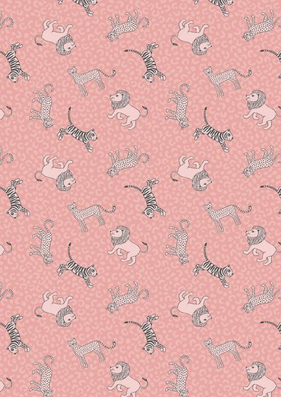 Lewis & Irene - Panthera A333.2 Little big cats on pink