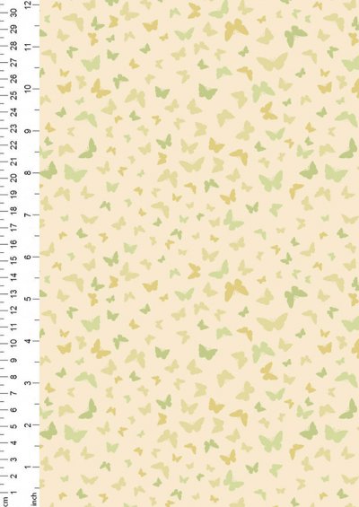 Lewis & Irene - Sew Mindful A262.1 - Butterflies on mellow yellow
