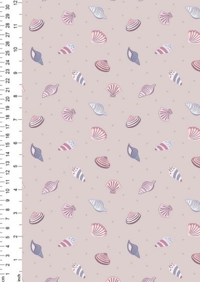 Lewis & Irene - Small Things By The Sea SM18.2 Shells on warm light lilac
