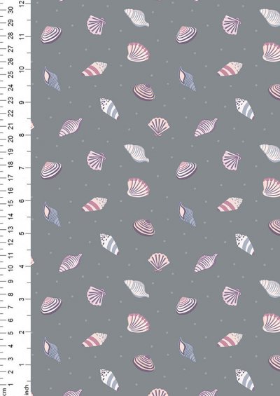 Lewis & Irene - Small Things By The Sea SM18.3 Shells on dark grey