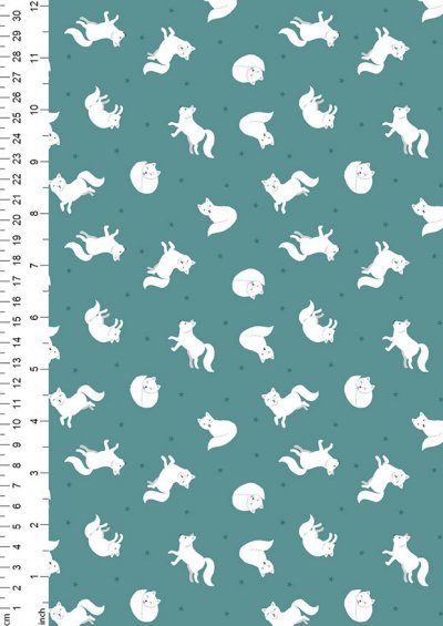 Lewis & Irene - Small Things Polar SM45.3 - Arctic fox on iced teal