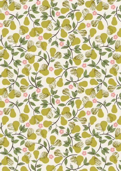 Lewis & Irene - The Orchard A498.1 Pears on cream