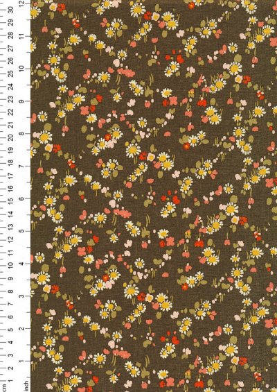 Liberty Cotton Poplin Lawn - Sunflower Patch Khaki LOR87