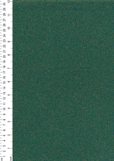 John Louden Christmas Metallic Print - Glitter Foil Green/ Gold JLX0008GRE