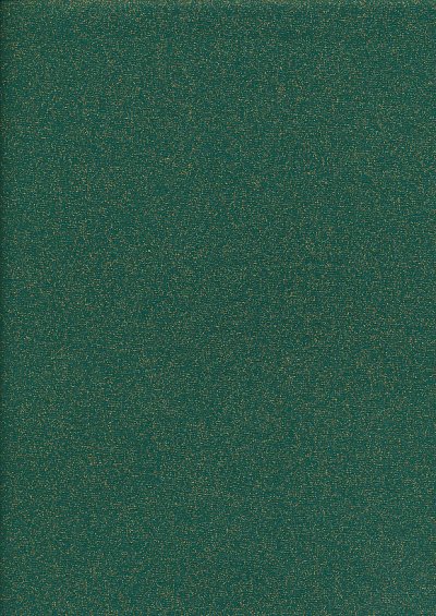 John Louden Christmas Metallic Print - Glitter Foil Green/ Gold JLX0008GRE