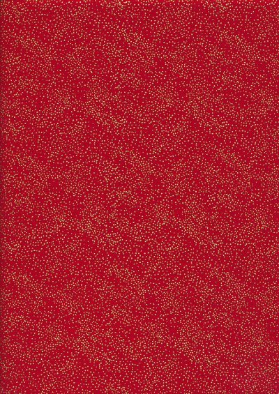 John Louden Christmas Metallic Print - Spaced Glitter Foil Red/ Gold JLX007RED