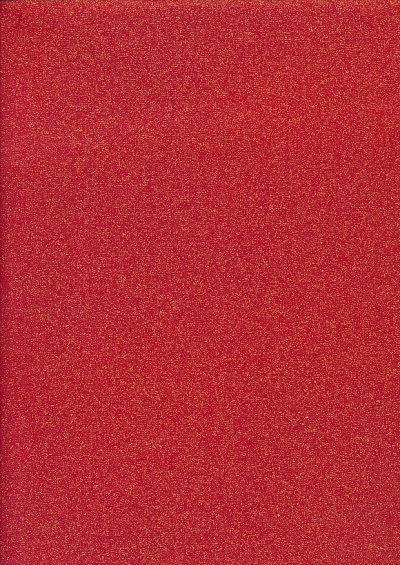 John Louden Christmas Metallic Print - Glitter Foil Red/ Gold JLX008RED