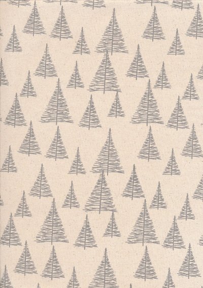 John Louden Scandi Christmas - Nordic Trees Nat/ Taupe JLX0023NTAU