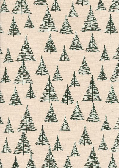 John Louden Scandi Christmas - Nordic Trees Nat/ Green JLX0023NGRE