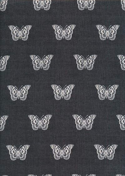 Makower Botanica - 1863/S Butterfly Grey