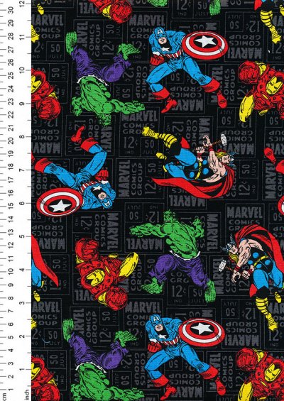 Marvel Collection - Wonder-Woman, Spider-Man, Thor, Captain America & The Hulk Poses Black
