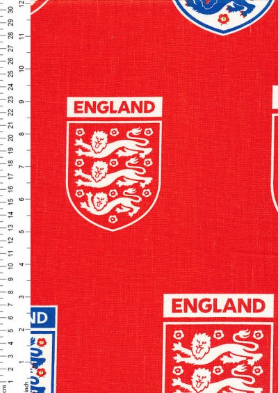 England 3 Lions Print - 54" Wide