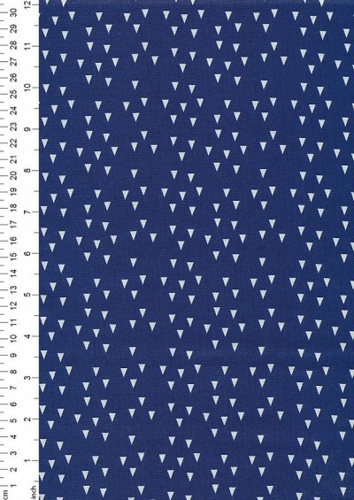 Novelty Fabric - Triangle Construction Blender On Blue