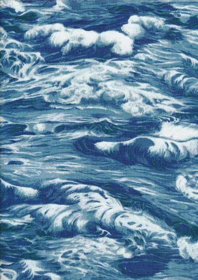 Novelty Fabric - Blue Waves