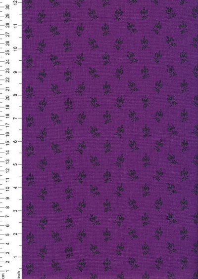 Andover Fabrics Over The Rainbow By Kathy Hall - Floral Sprig Purple
