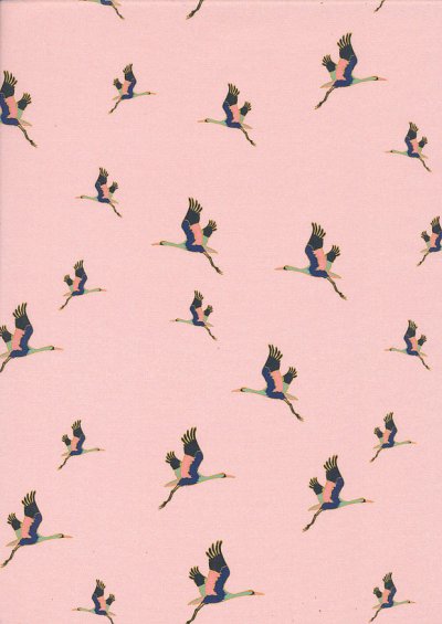 Paintbrush Studio - Imperial Garden Cranes Pink 20192