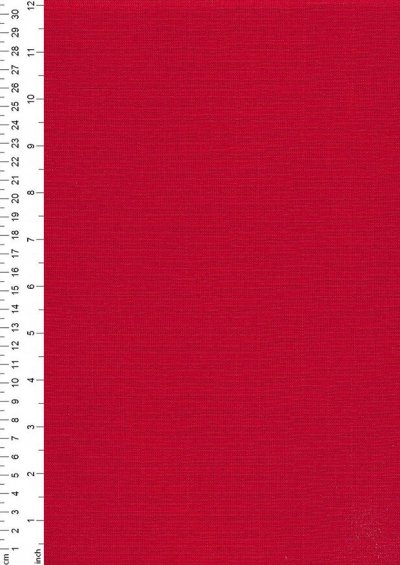 Linen Look Cotton - Plain Red - FAULTY, occassional slight marks