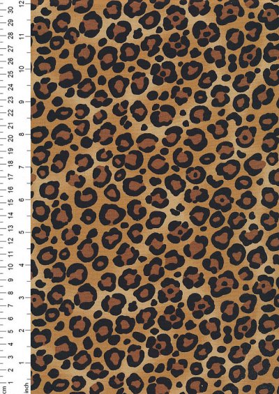 Rose & Hubble - Quality Cotton Print CP-0045 Beige Leopard Skin