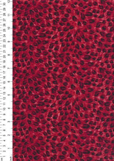 Rose & Hubble - Quality Cotton Print CP-0880 Red Leopard Skin
