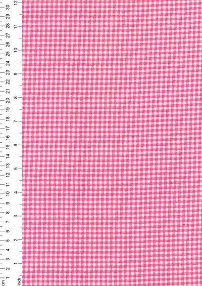 Fabric Freedom - Quality Cotton Print Check FF-5633 Pink/White