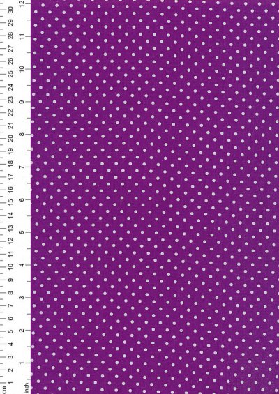 Fabric Freedom - Quality Cotton Print Spot FF-6390 Violet/White