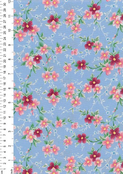 Rose & Hubble - Quality Cotton Print CP-0829 Sky Floral