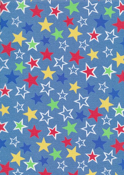 Rose & Hubble - Quality Cotton Print CP-0882 Chambray Stars