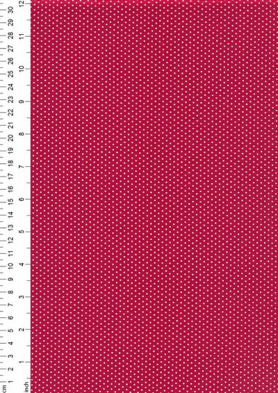 Quality Cotton Print - Red Micro Dots