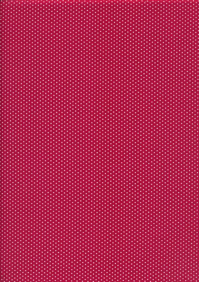 Quality Cotton Print - Red Micro Dots