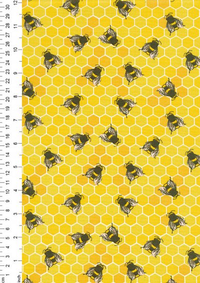 Rose & Hubble - Quality Cotton Print CP0837 Honey Bees