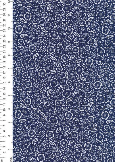 Rose & Hubble - Quality Cotton Print CP-0807 Navy