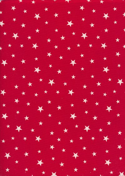Rose & Hubble - Quality Cotton Print Stars Red CP0851