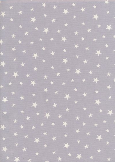 Rose & Hubble - Quality Cotton Print Stars Silver CP0851
