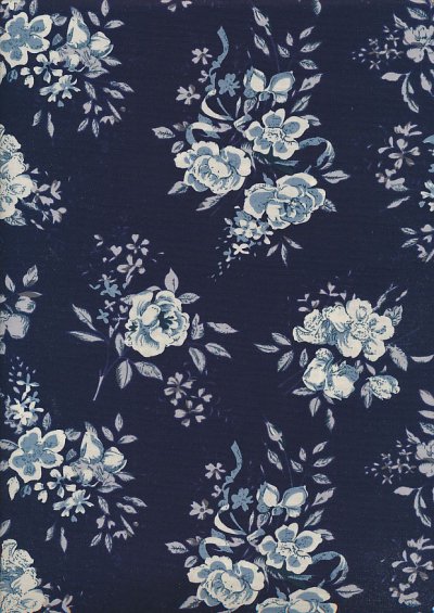 Rose & Hubble - Painted Rose On Navy