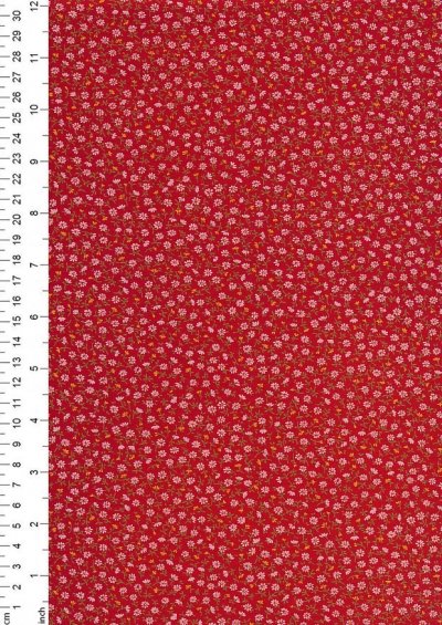 Sevenberry Japanese Ditsy Floral - Ditsy Daisy Red