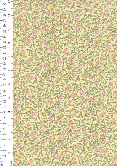 Sevenberry Japanese Ditsy Floral - Cherry Blossom Yellow