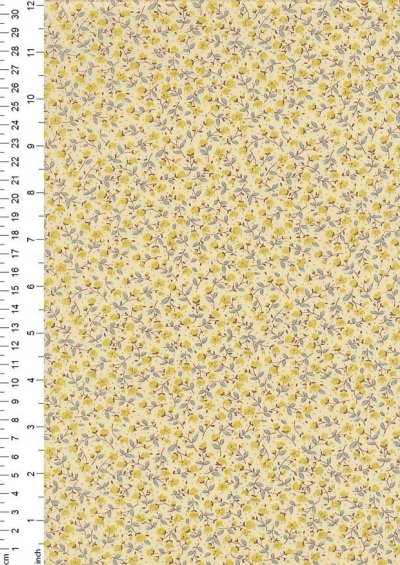 Sevenberry Japanese Ditsy Floral - Floret Yellow