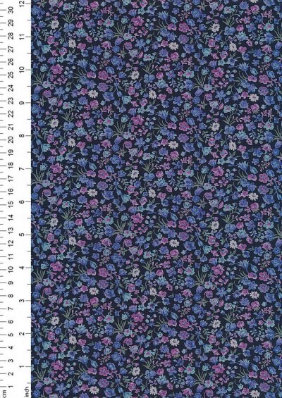 Sevenberry Japanese Ditsy Floral - Bouquet Navy
