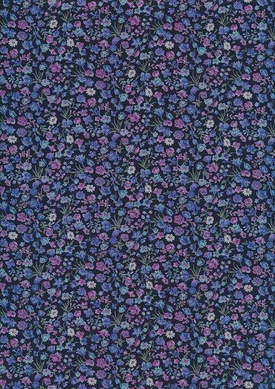 Sevenberry Japanese Ditsy Floral - Bouquet Navy