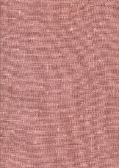 Sevenberry Japanese Linen Look Cotton - Plain Pink With Cross