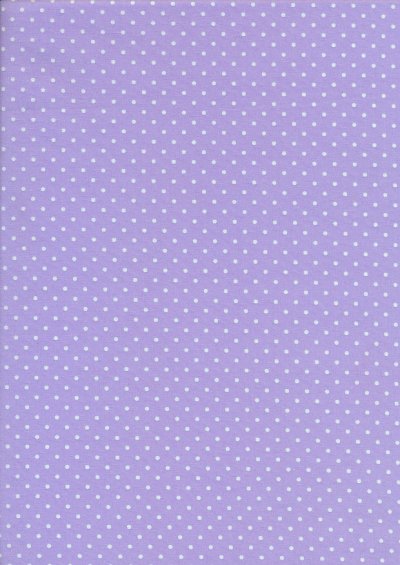 Fabric Freedom - White Pin Spot On Purple