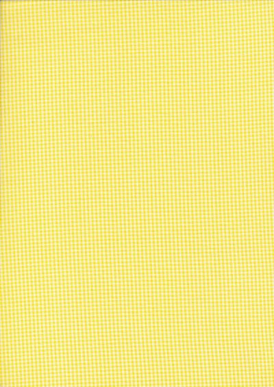 Seven Berry Japanese Fabric - Yellow Small Gingham