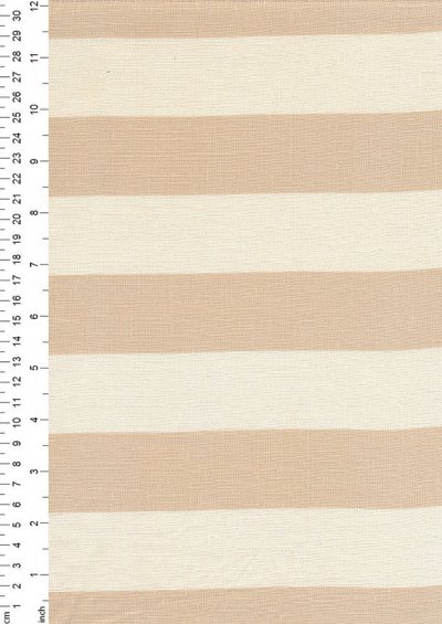 Linen - Cream Wide Stripe