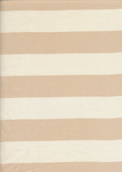 Linen - Cream Wide Stripe