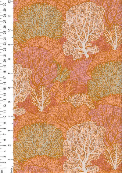 Tilda Fabrics - Cotton Beach 1100329 Coral Reef Ginger
