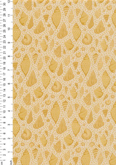 Tilda Fabrics - Cotton Beach 110027 Beach Shells Honey