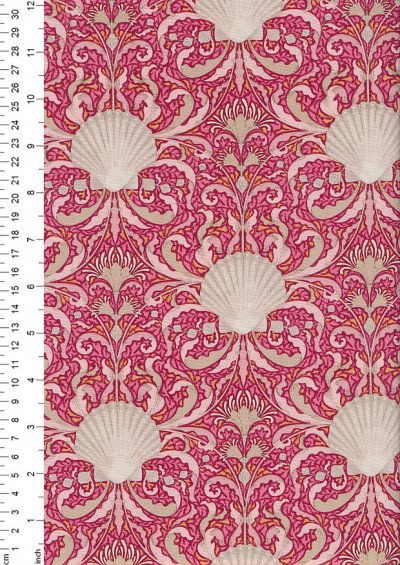 Tilda Fabrics - Cotton Beach 100321 Scallop Shell Coral