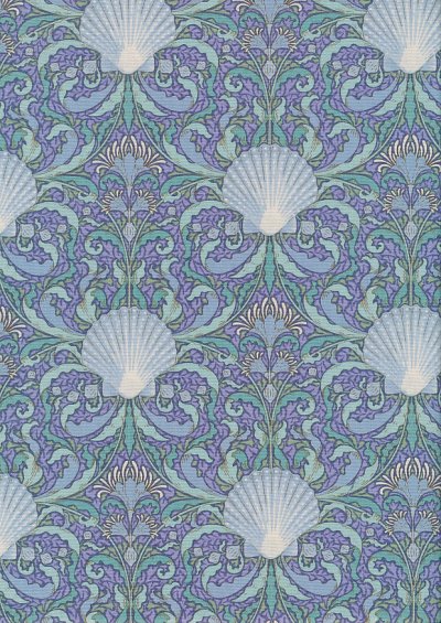Tilda Fabrics - Cotton Beach 100331 Scallop Shell Blue