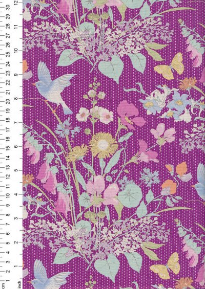 Tilda Fabrics - Gardenlife Plum Gardenlife 100310